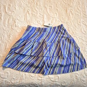 L.L. Bean girls size 8 skirt with modesty shorts, dot pattern NWT